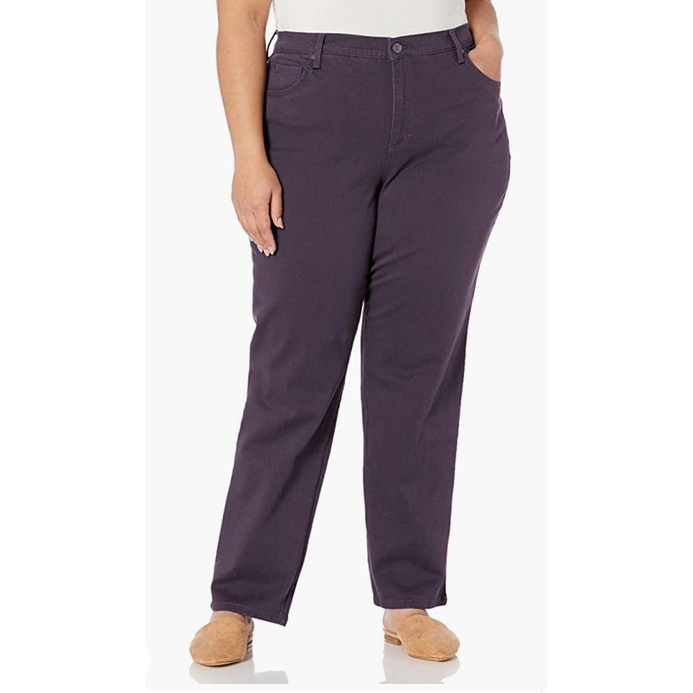 Gloria Vanderbilt Amanda Jeans Purple Stretch High Rise Denim Straight Leg